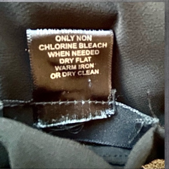 🌿 Isabella Rodriguez Black Chiffon Peasant Blouse Sz S - Picture 6 of 6